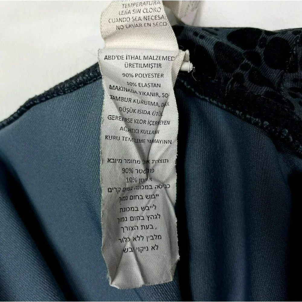 PrAna Leggings Size Small Roxanne Mid-Rise Cropped Black Gray Print